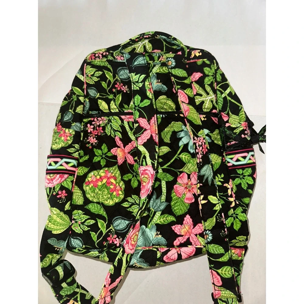 Vera Bradley Night and Day Floral Quilted Backpack and Cosmetic Pouch Set